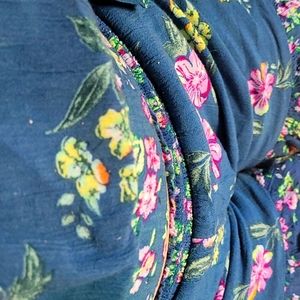 Green flower shirt and shorta